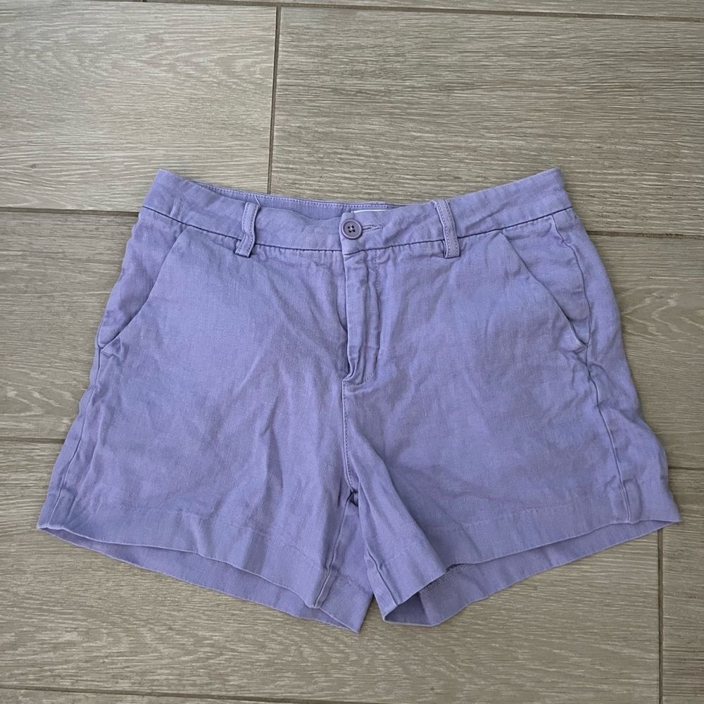 Lila Ryan Sweet Lavender Cecily Linen Blend Short Size 6